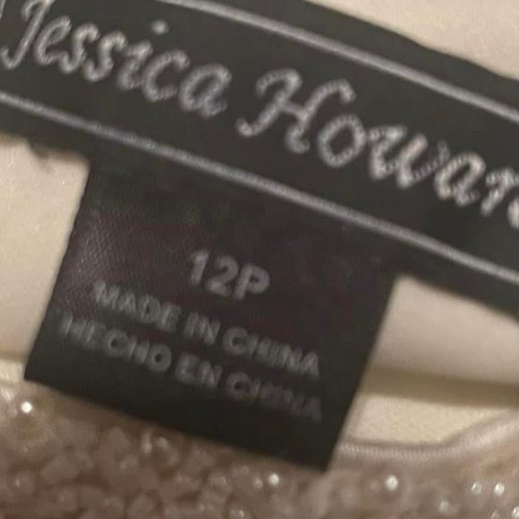 Women's dress 12P Jessica Howard Cream with Black semi-formal Very goodcondition - Picture 7 of 8